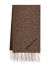 Ferragamo Jacquard Fringed Scarf In Brown