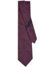 Ferragamo Jacquard Tie With Diagonal Gancini In Blue