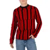 Ferragamo Cashmere Geometric Pattern Sweater In Red