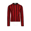 Ferragamo Cashmere Geometric Pattern Sweater In Black