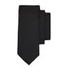 Ferragamo Logo Silk Tie In Black