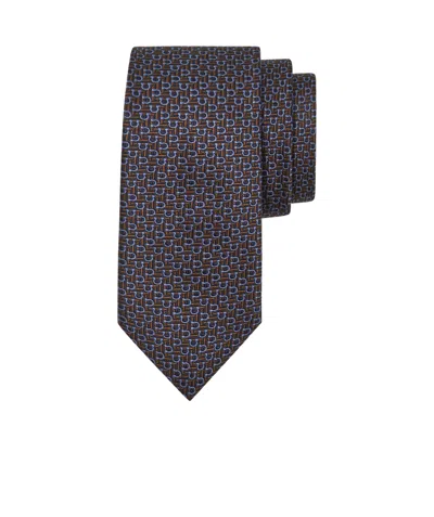 Ferragamo Jacquard Tie In Black