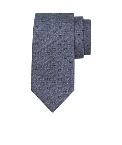 Ferragamo Jacquard Tie In Blue