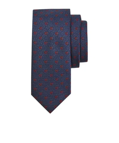 Ferragamo Jacquard Tie In Blue