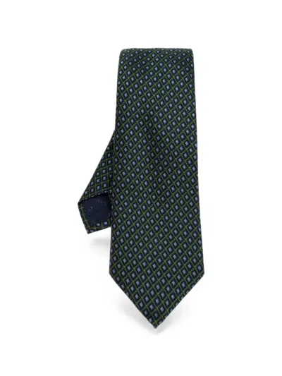 Ferragamo Jacquard Tie In Green