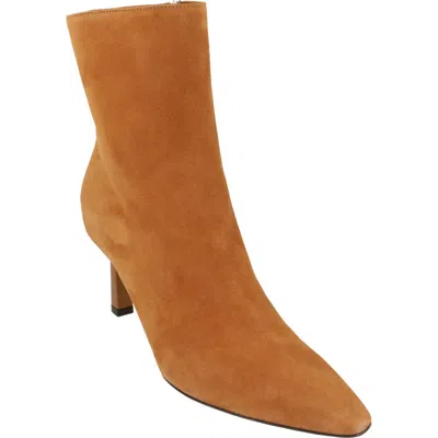 Ferragamo Janna 70 Suede Bootie In Orange