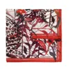 Ferragamo Floral Print Silk Scarf In Red