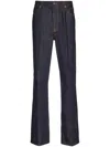 Ferragamo Man Five Pocket Trouser In Denim Scuro