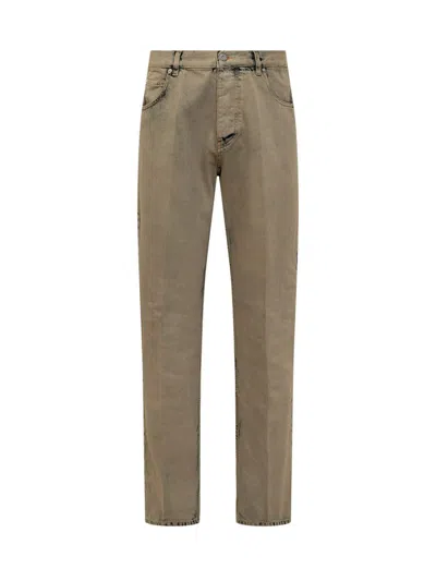 Ferragamo Salvatore   Distressed Pant In Brown