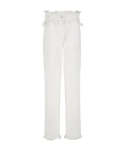 FERRAGAMO JEANS WITH FRINGE DETAIL