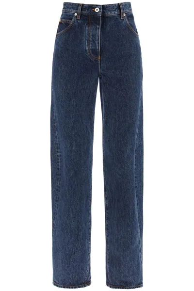 Ferragamo Jeans With Shaped Seams In Multicolor