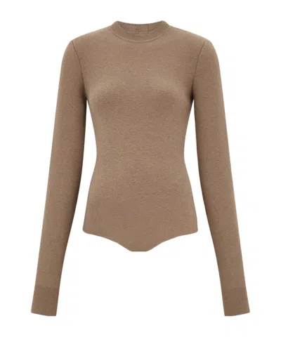 Ferragamo Jersey Body In Brown