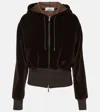 Ferragamo Kapuzenjacke Aus Samt In Brown