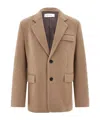 Ferragamo Single-breasted Flap-pocket Blazer In Brown