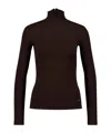 Ferragamo Jersey Turtleneck In Black