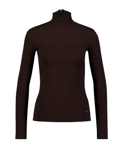 Ferragamo Jersey Turtleneck In Black