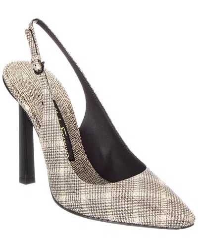 Ferragamo Jessie Leather Pump In Gray