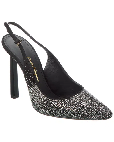 Ferragamo Jessie Suede Pump In Black