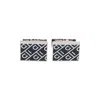 Ferragamo Square Pattern Cufflinks In Brown