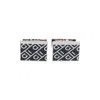 Ferragamo Square Pattern Cufflinks In Black