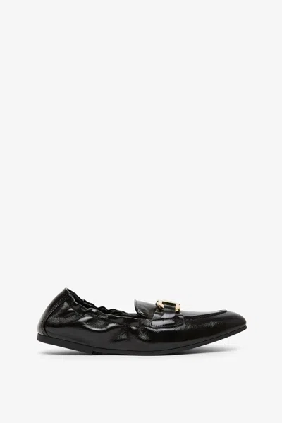 Ferragamo Woman Loafers Black Size 5.5 Lambskin In Multi