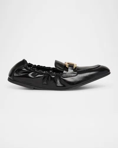 FERRAGAMO JODIE LEATHER GANCIO LOAFERS