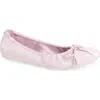 Ferragamo Joelle Elasticated Ballet Flats In Cotton Candy
