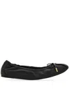 Ferragamo Elasticated Nappa Leather Ballet Flats