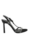 Ferragamo Jole X5 Crystal Embellished Heels In Black