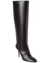 Ferragamo Jolene Leather Knee-high Boot In Black