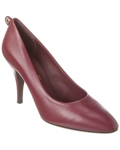 Ferragamo Judy Leather Pump In Purple