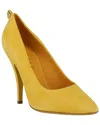 Ferragamo Judy Suede Pumps In Yellow