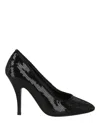 Ferragamo Judy X5 Sequin Pumps In Black