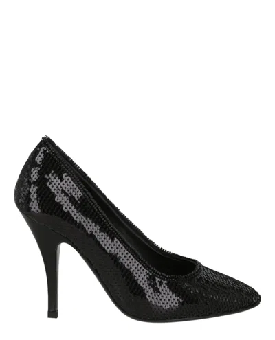 Ferragamo Judy X5 Sequin Pumps In Black