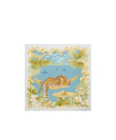 Ferragamo Jungle Print Silk Scarf In Multi