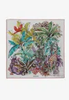 Ferragamo Jungle Print Silk Scarf In Multicolor