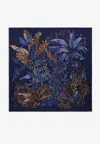 Ferragamo Jungle Print Silk Scarf In Multicolor