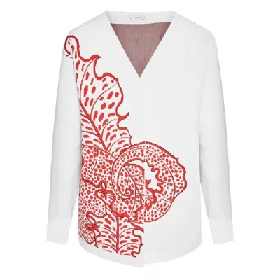 Ferragamo Jungle Print V-neck Cardigan In White