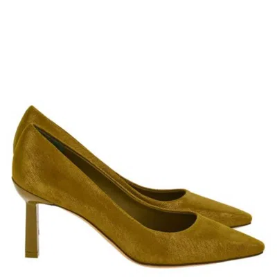 Ferragamo Justina 70 Pointed-toe Pumps In Green