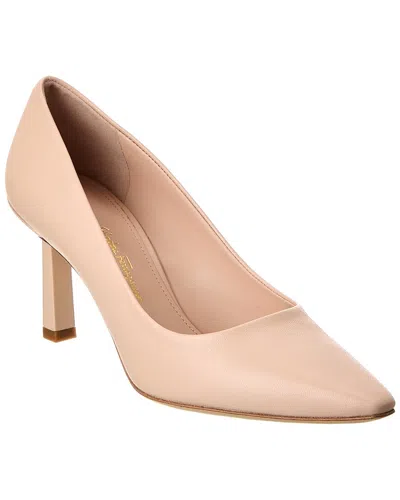Ferragamo Justina Leather Pump In Brown