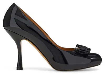 Pre-owned Ferragamo Kali Bow Pumps (women's) Sneakers In Black