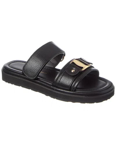 Ferragamo Kamy Leather Sandal In Black