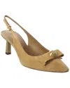 Ferragamo Karine Suede Slingback Pump In Animal Print