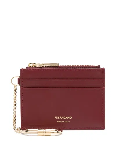 Ferragamo Key-holder Card Holder In Red