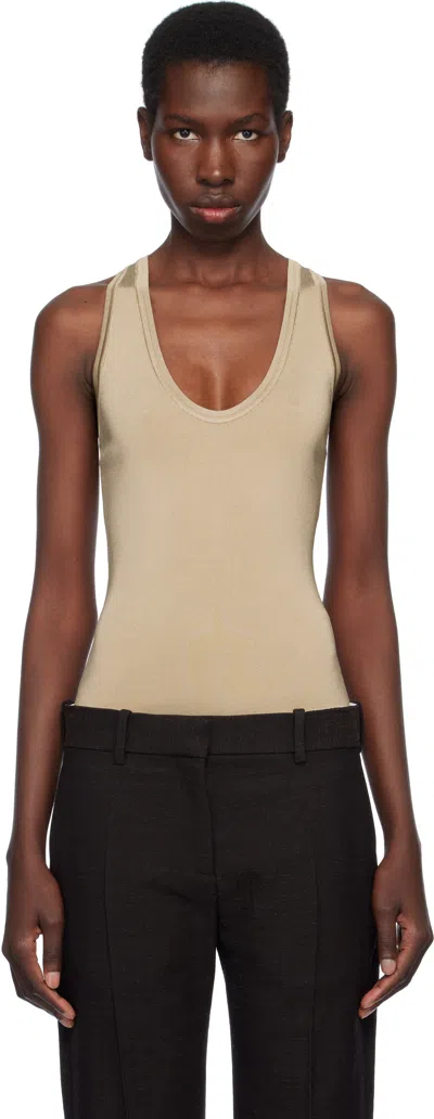 Ferragamo Khaki Knitted Bodysuit