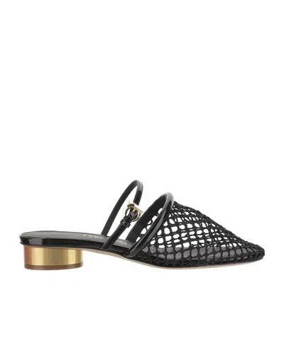 FERRAGAMO FERRAGAMO KIMBY WOVEN CHUNKY MULES