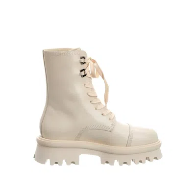 Ferragamo Kira Ankle Boots In White
