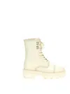 Ferragamo White Kira Ankle Boots In White