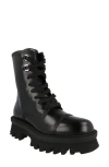 Ferragamo Black 30 Gancini Leather Biker Boots In Black