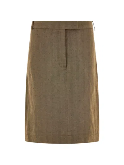 Ferragamo Knee Length Skirt In Green